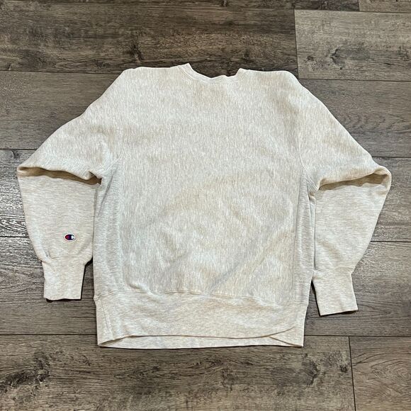 Vintage 90s Champion Reverse Weave Blank Gray Sweatshirt Made in USA Men's XL - Picture 6 of 8